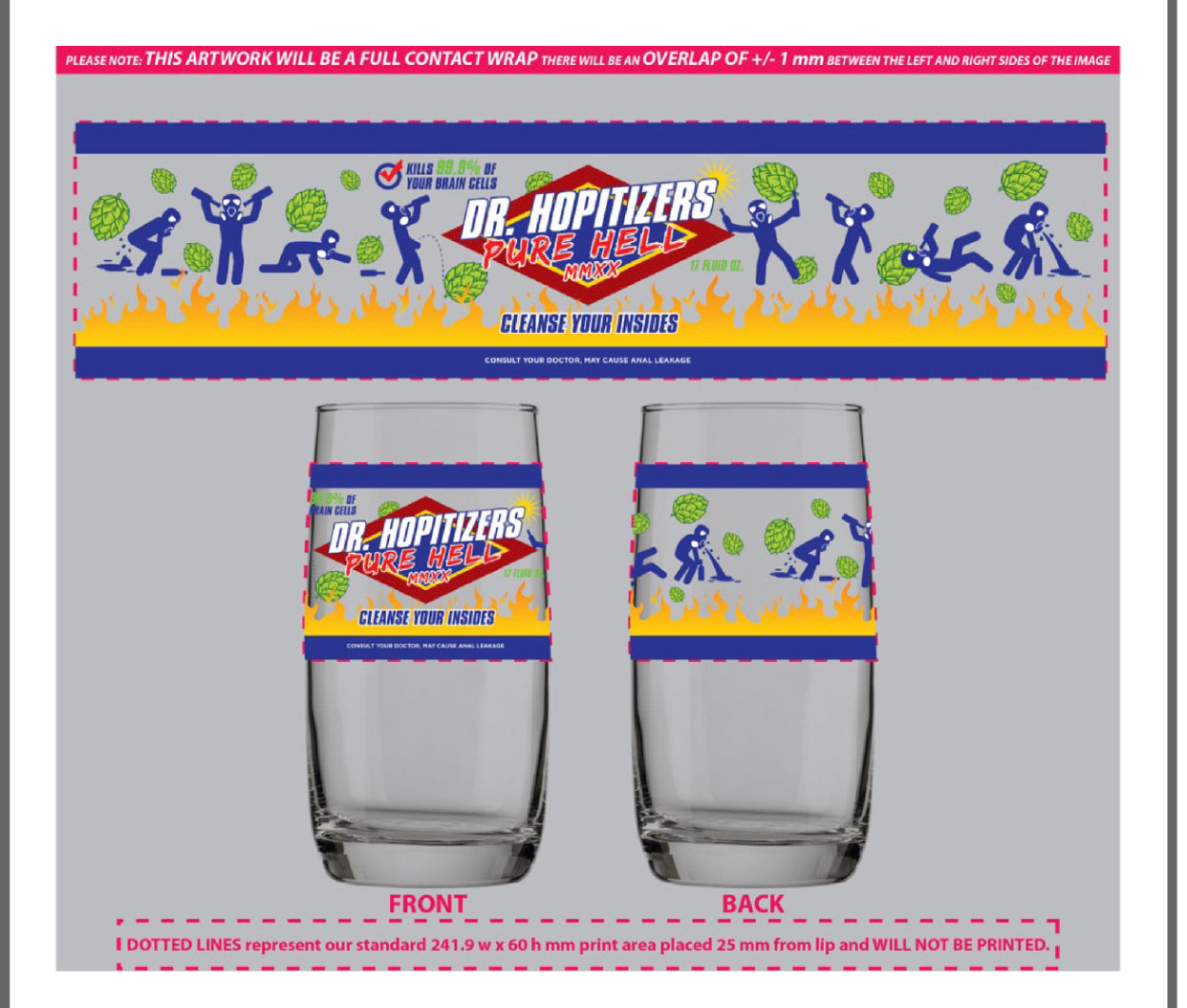 Dr Hopitizers Pure Hell MMXX Glassware