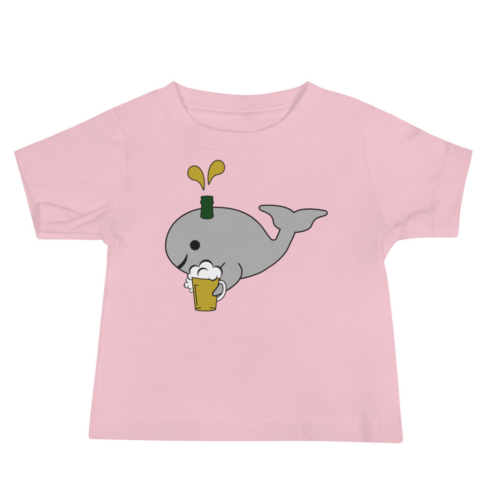 Save the Beer Whalez White & Pink Baby Jersey Short Sleeve Tees