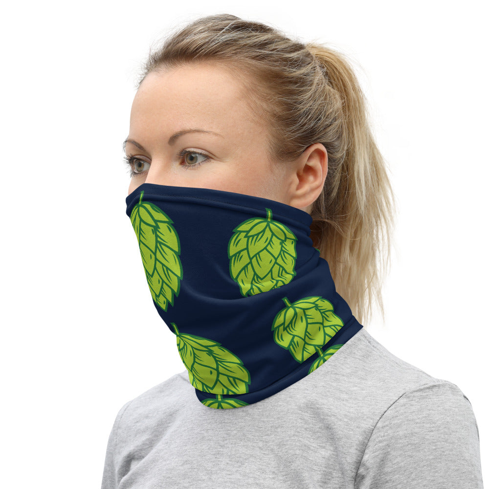 Save the Beer Whalez Hop Neck Gaiter - Dark Blue