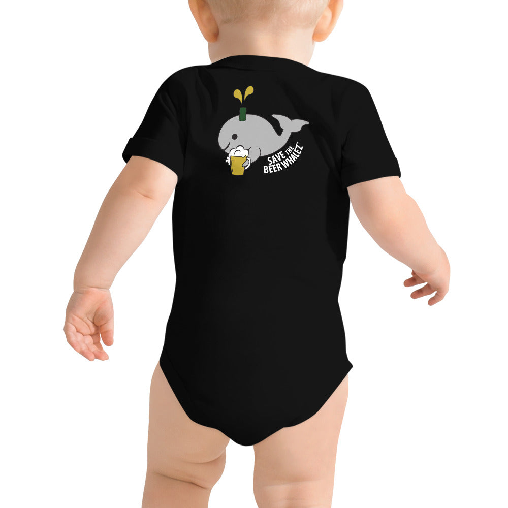 Save the Beer Whalez Dark Colored Baby Short Sleeve Onesies