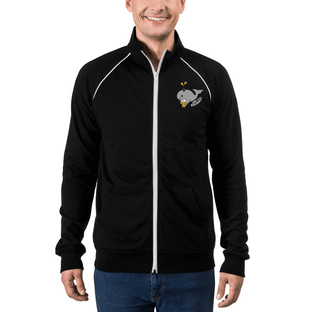 Save the Beer Whalez Piped Fleece Jacket