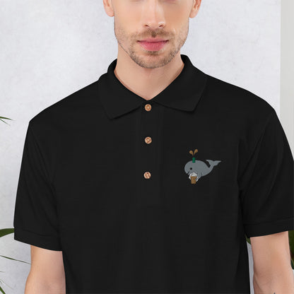 Save the Beer Whalez Embroidered Polo Shirt