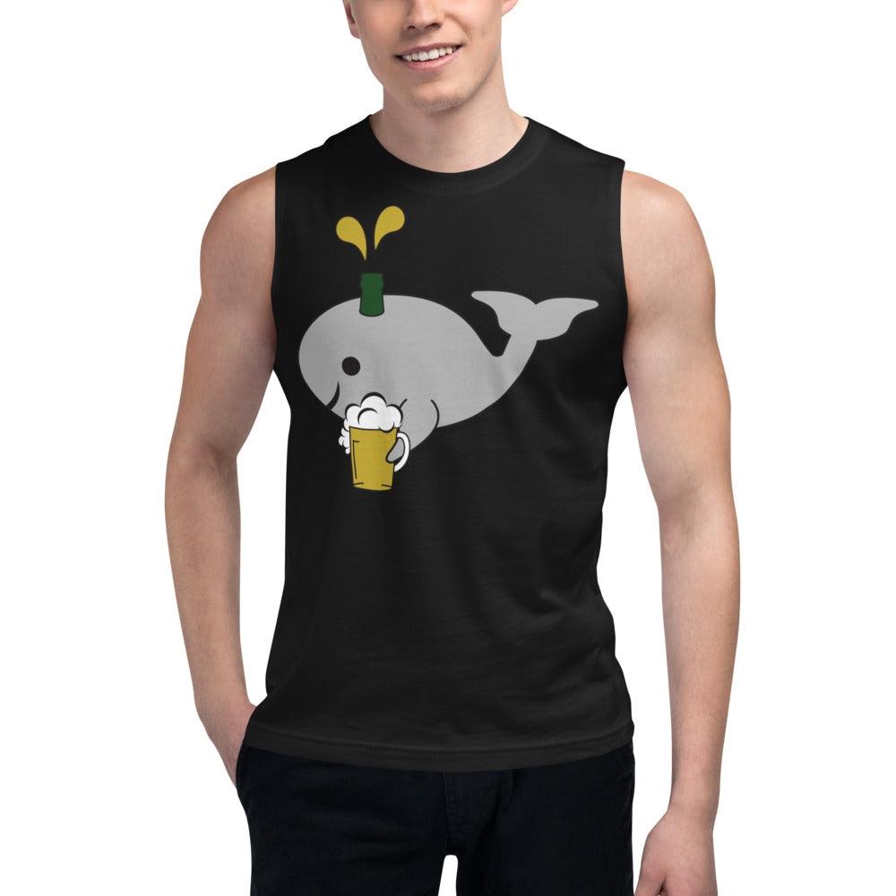 Save the Beer Whalez Dark Color Muscle Shirts