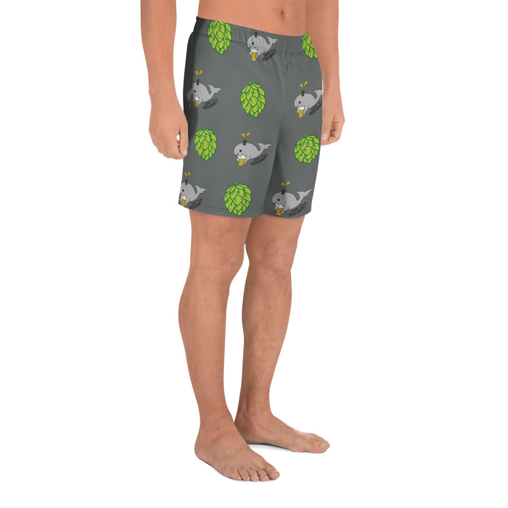 Save The Beer Whalez Men's Athletic Long Shorts