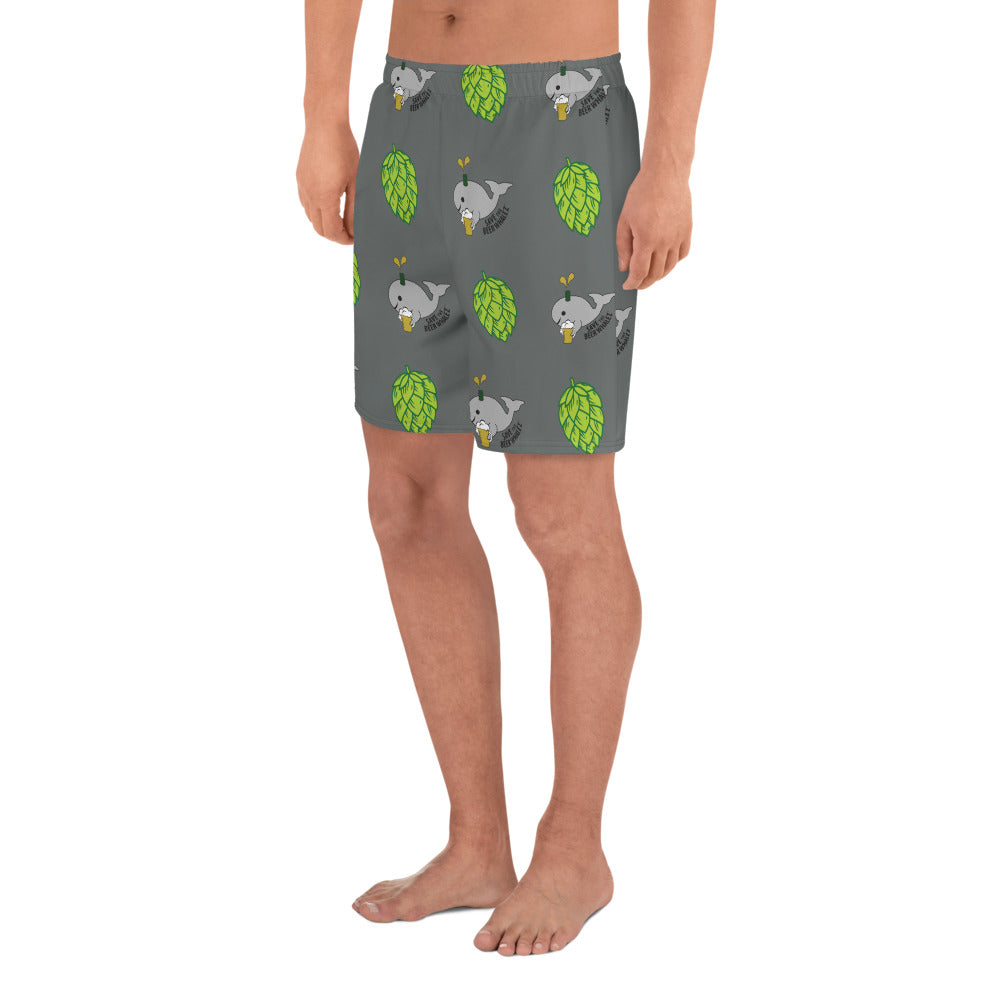 Save The Beer Whalez Men's Athletic Long Shorts