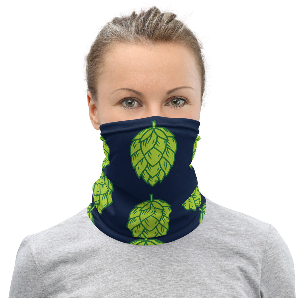 Save the Beer Whalez Hop Neck Gaiter - Dark Blue