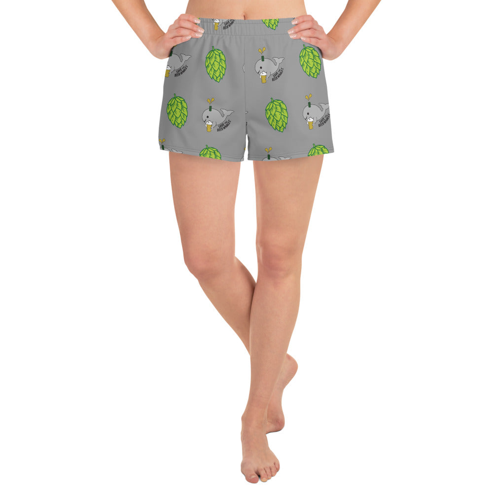 Save The Beer Whalez Women's Athletic Short Shorts