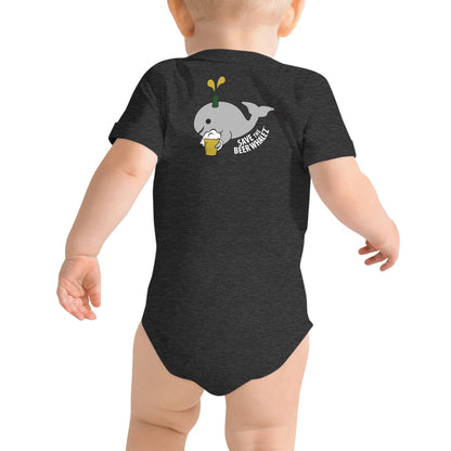 Save the Beer Whalez Dark Colored Baby Short Sleeve Onesies