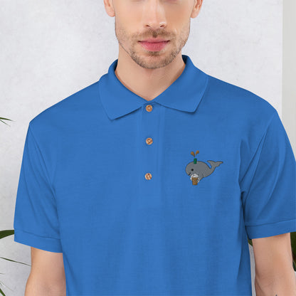 Save the Beer Whalez Embroidered Polo Shirt