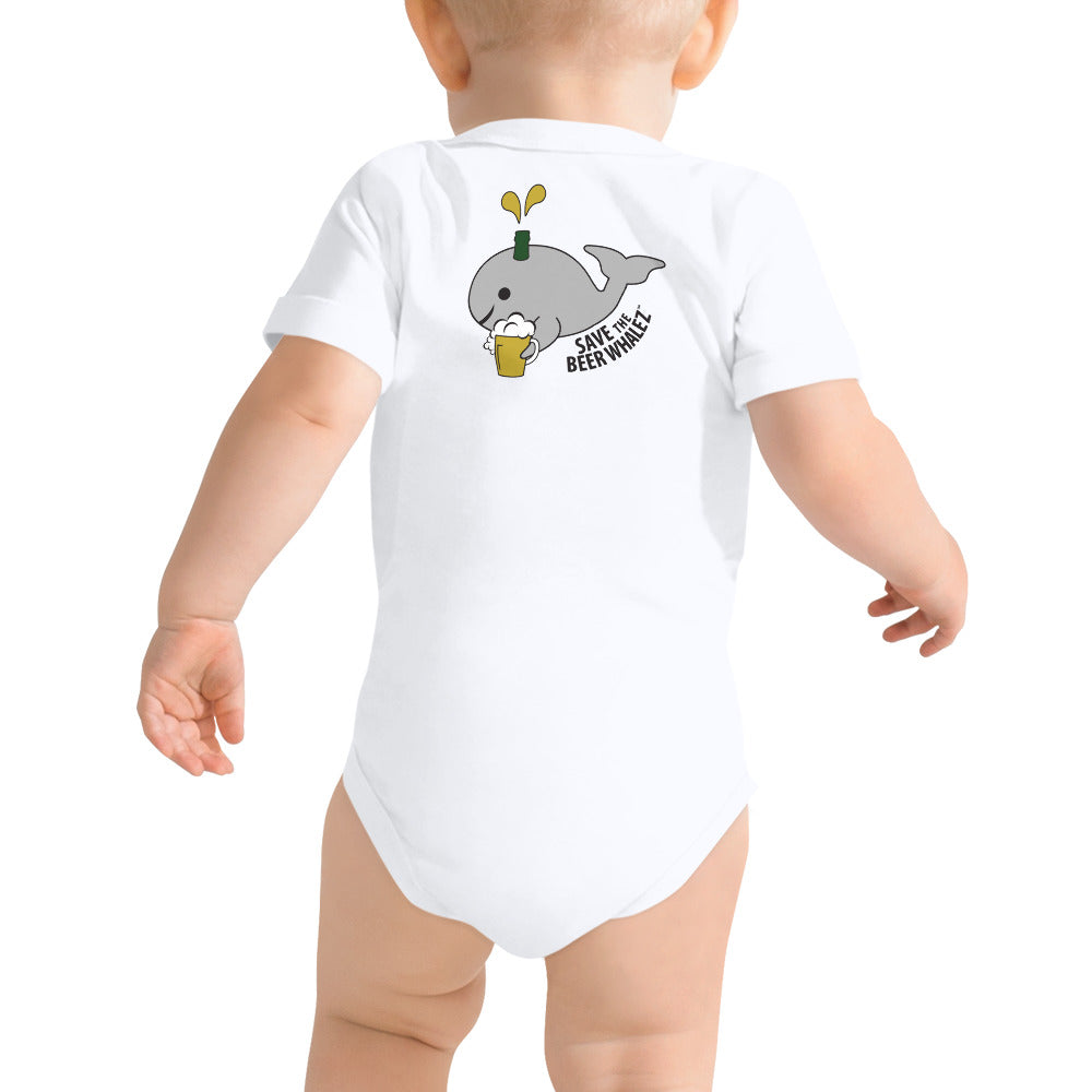 Save the Beer Whalez Light Colored Baby Short Sleeve Onesies