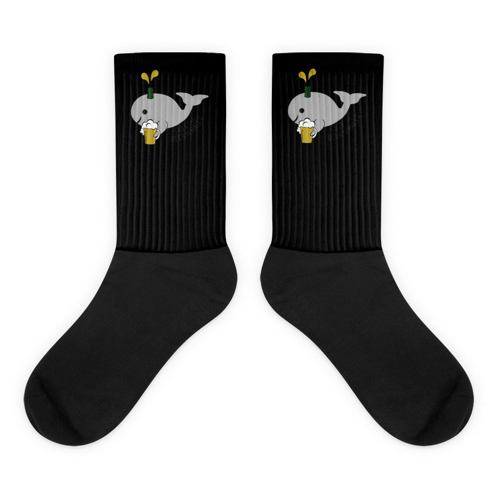 Save the Beer Whalez Black Socks