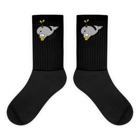 Save the Beer Whalez Black Socks